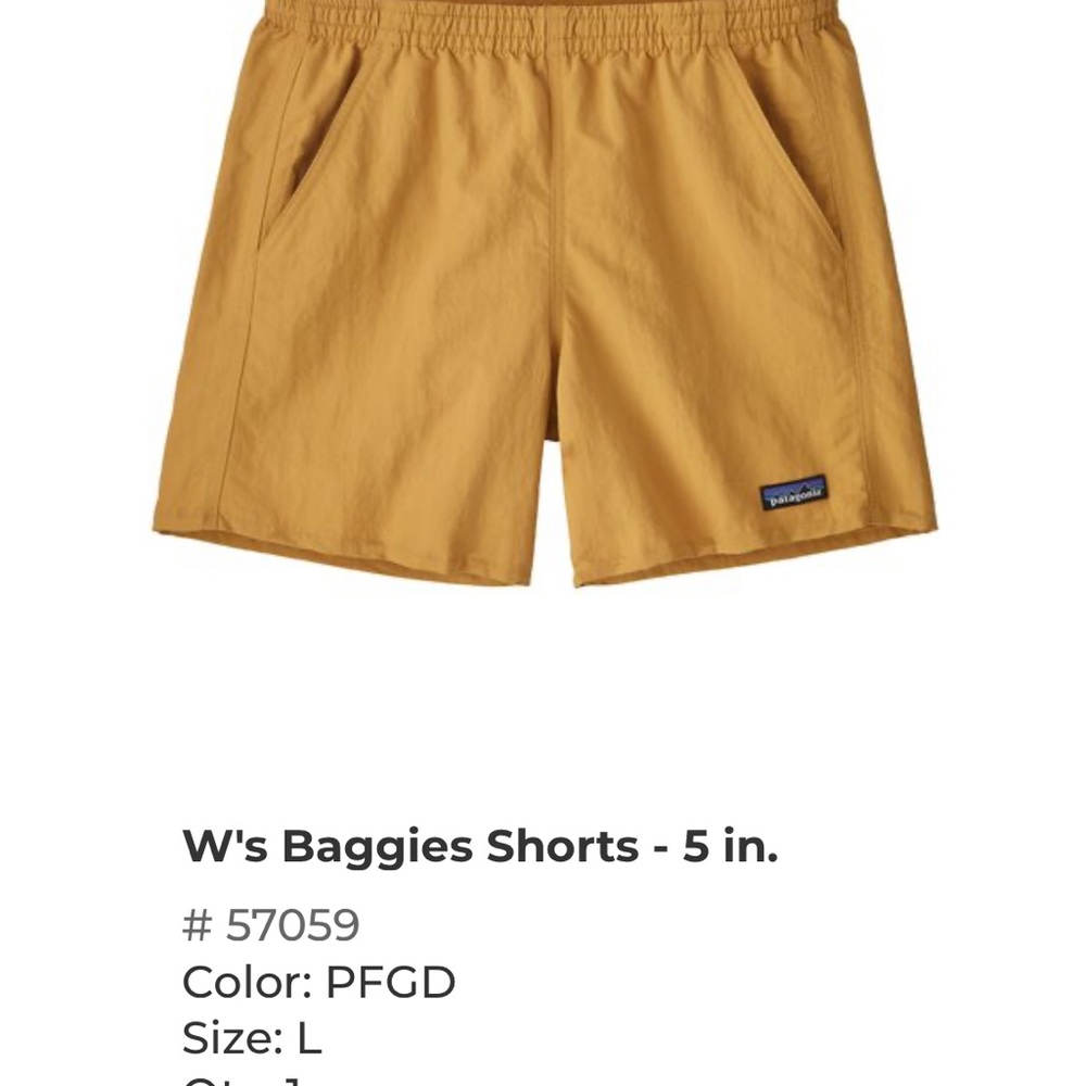 Patagonia pufferfish gold baggies
5inch new with tags